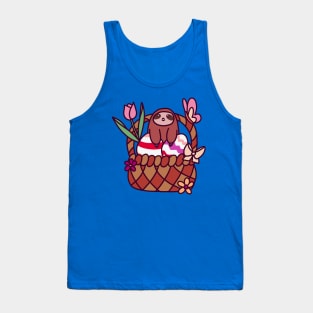 Easter Basket Sloth Tank Top